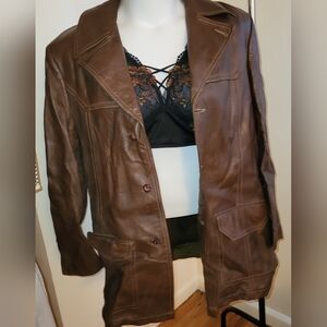 Brown Leather Women's Jacket